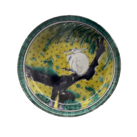 唐三彩彫花孔雀杯陶磁器 装飾品 現代工芸品 美術品 置物